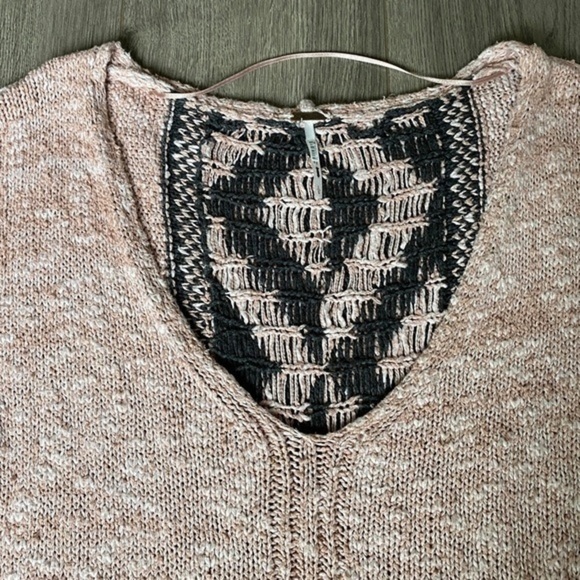 Free People Jackson Pattern Sweater In Rosewater Size Large - Picture 5 of 15